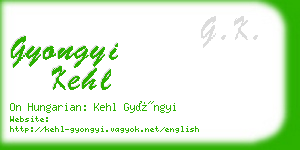 gyongyi kehl business card